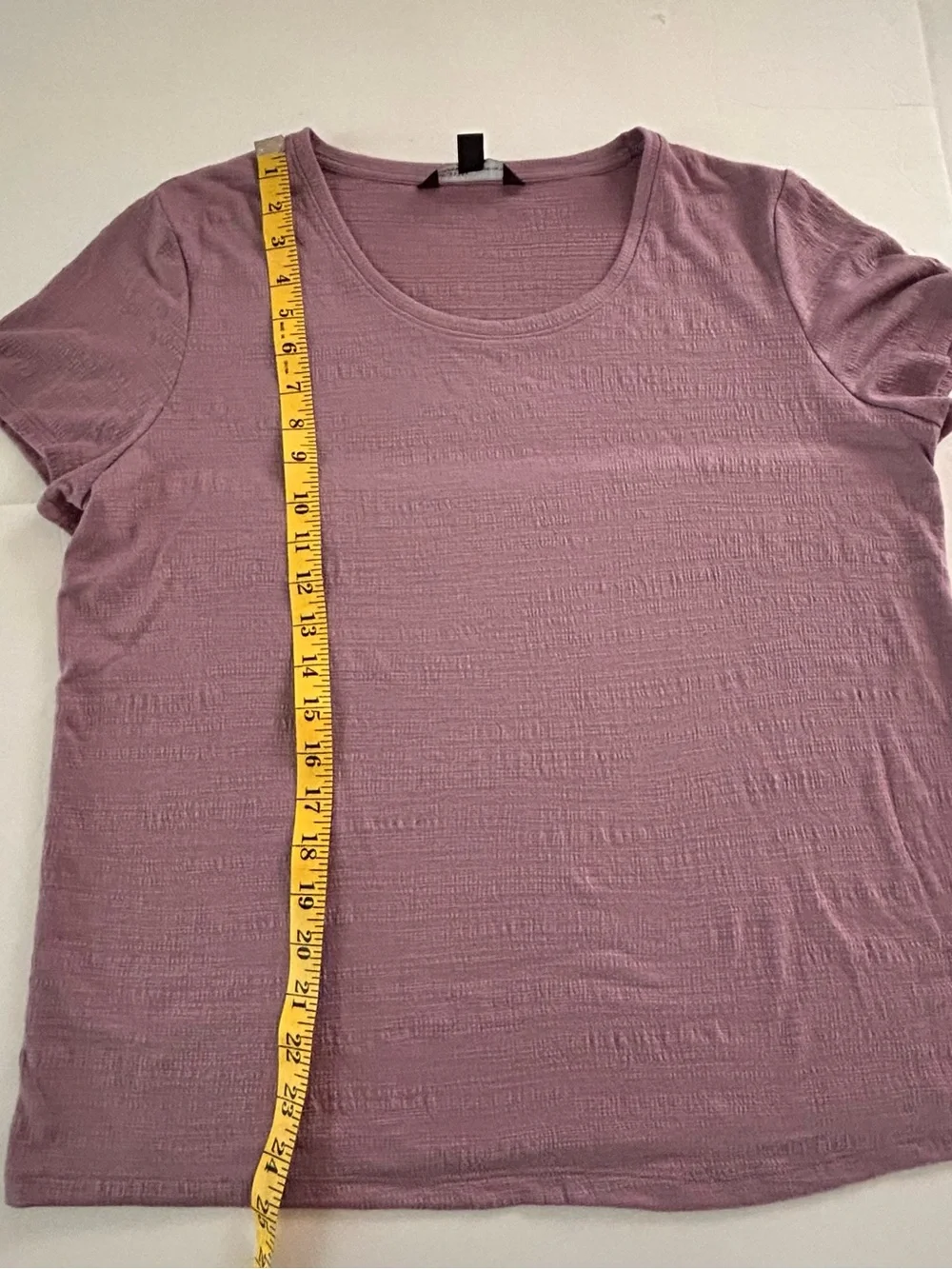 Simply Vera Vera Wang Short Sleeve Scoop Neck Top - Mauve size L - Picture 7 of 7